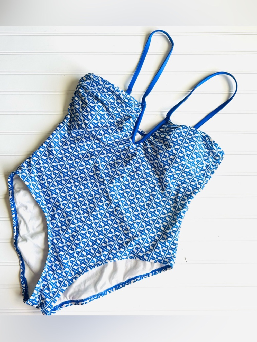 Shade & Shore Swimsuit One piece White Blue